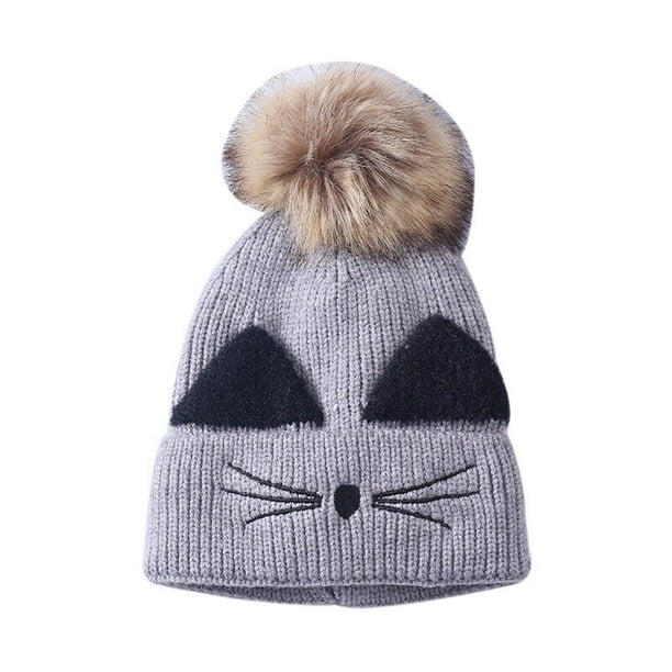 Girls Boys Autumn Winter Warm Cap Cartoon Dog Cute Toddler Beanie Hat